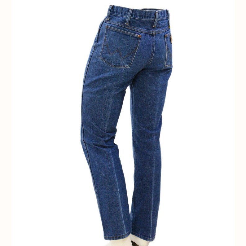 90s Vintage Wrangler Western Style Stone Wash Jeans Mens 33 x 32 Straight Fit image 3