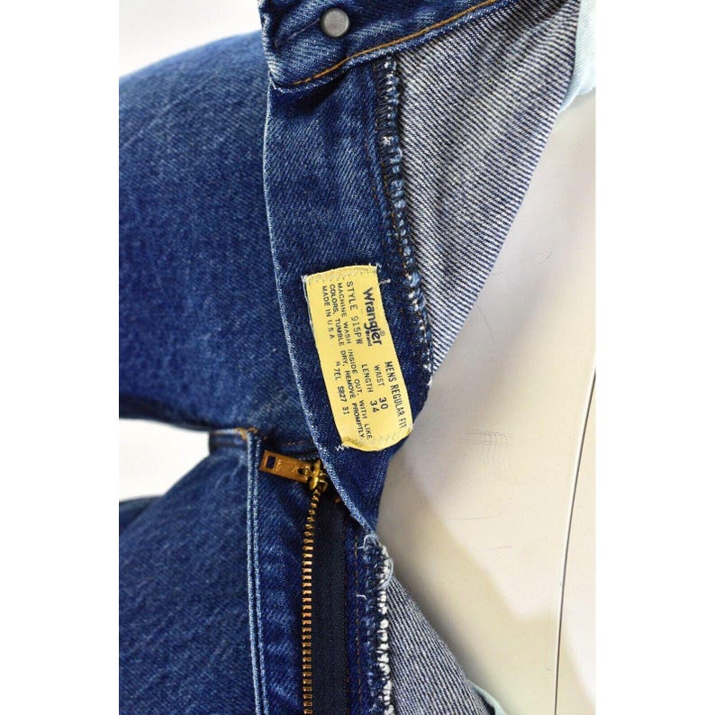 80s Vintage Wrangler Jeans Dark Wash High Waist Straight Leg Womens 6 image 8