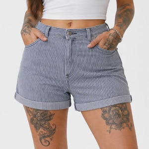Y2k Striped Shorts - Etsy