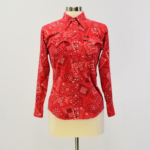 80s red bandana shirt Gem