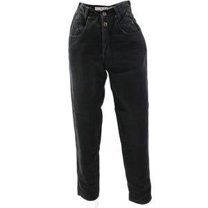 80s Vintage Zena Faded Black Western Jeans Tapered Jeans Womens 4 High Waist Tapered Relaxed Fit Loose Mom Denim Jeans 27W Small
