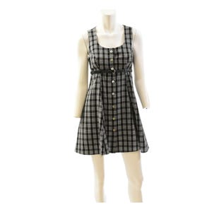 plaid babydoll dress 90s Dreaming Of The Day Emerald Plaid Babydoll Dress, Medium - The Mint Julep Boutique main image 1