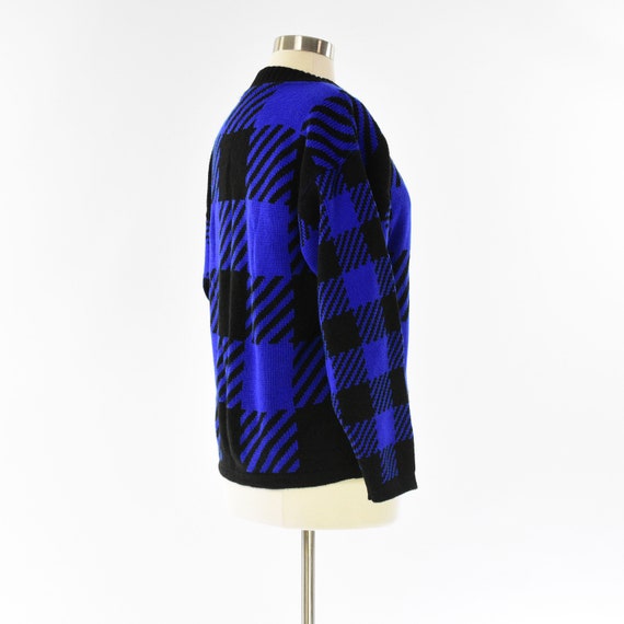 90s Vintage Womens M Geometric Print Sweater Rela… - image 4