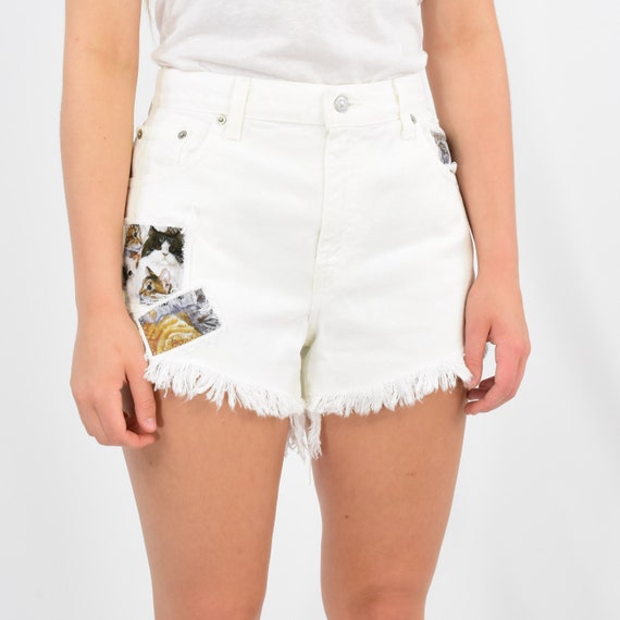 90s Vintage Levis White High Waist 