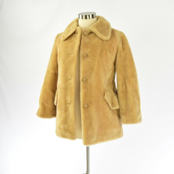 New 60s Vintage Womens 12 Camel Brown Teddy Bear … - image 2