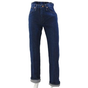 90s Vintage Wrangler Jeans Womens Size 2 High Waist Straight Leg Dark Wash Classic Fit Rigid Denim Western Yoke Small Y2K Cowgirl Style Bild 1