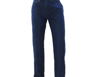 90s Vintage Wrangler Jeans Womens Size 2 High Waist Straight Leg Dark Wash Classic Fit Rigid Denim Western Yoke Small Y2K Cowgirl Style