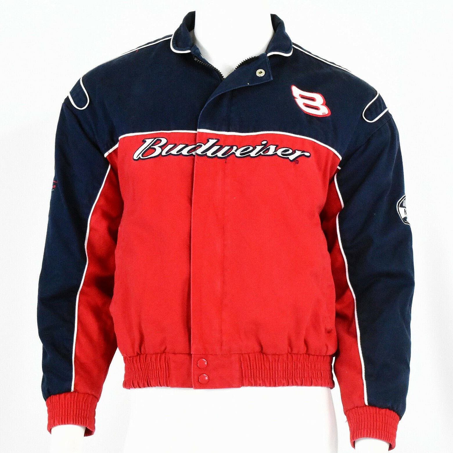 Y2K Vintage Dale Earnhardt Jr Budweiser Nascar Racing Jacket Mens