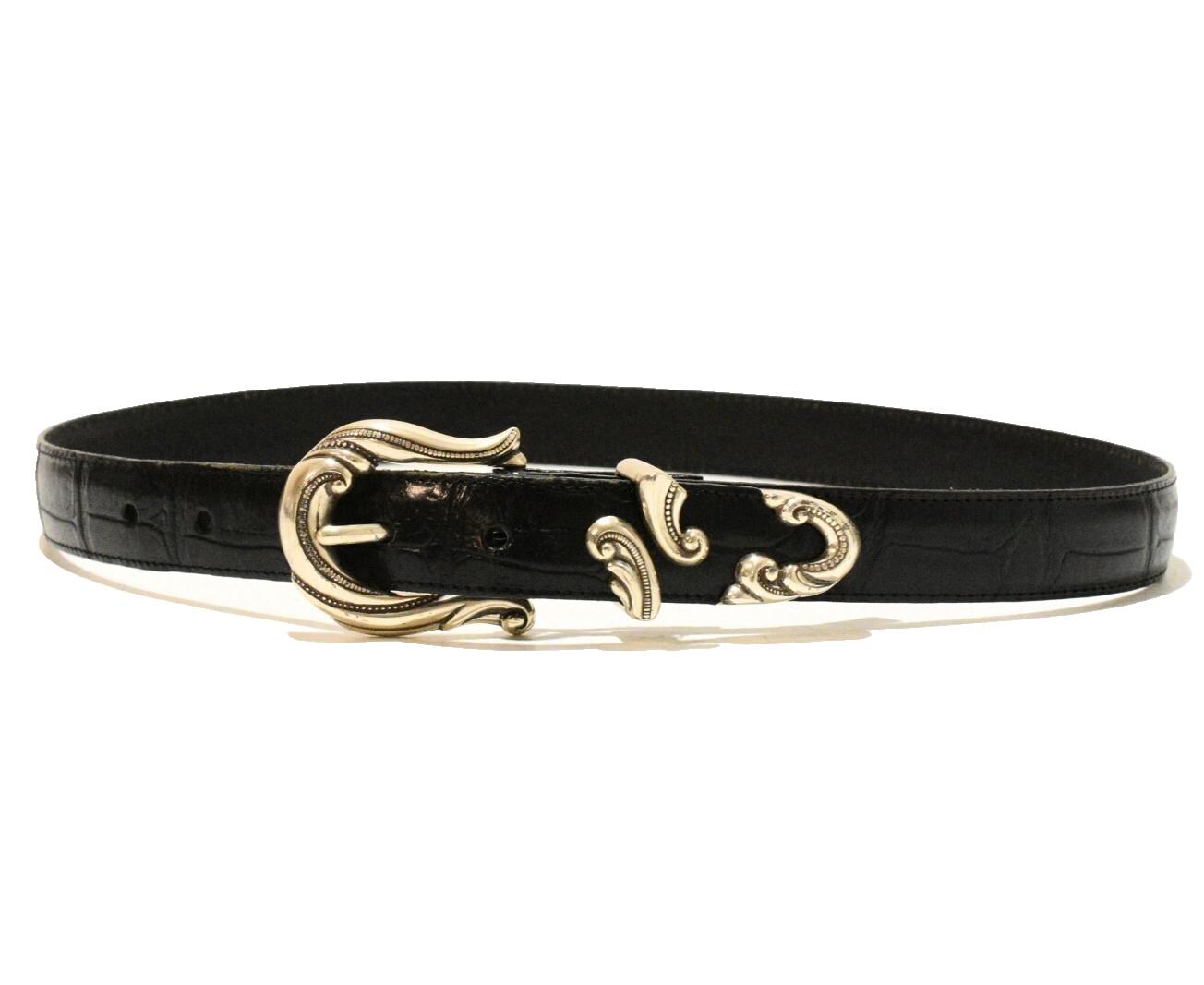 90s Vintage Brighton 24503 Western Belt Reptile Leather  display picture 1
