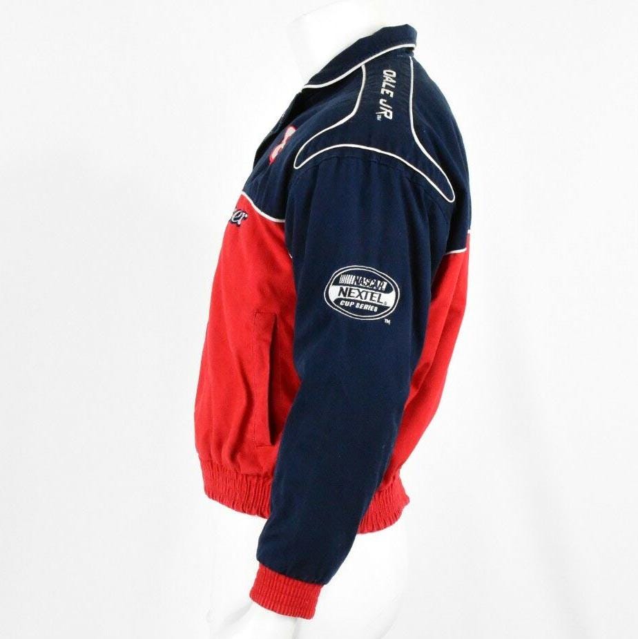 Y2K Vintage Dale Earnhardt Jr Budweiser Nascar Racing Jacket Mens