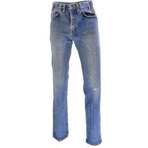 70s Vintage In Gear Jeans Womens 4 Dark Stone Wash High Waist Straight Leg Classic Fit USA Made Rigid Denim Vintage Everyday Style S 32L
