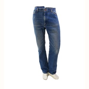 Vintage Wrangler Jeans Dark Stone Wash Straight Leg Mens 36x34 Cotton Grunge image 4