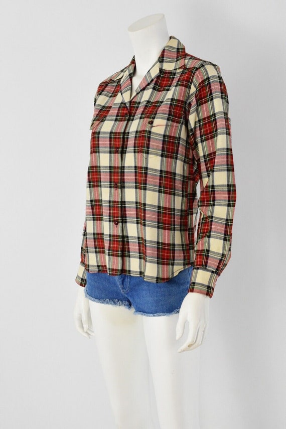 50's Vintage Levi's Wool Shirt Jacket Womens XS o… - image 3