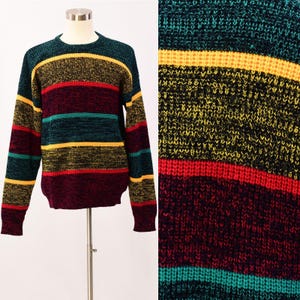 90s Vintage Mens XL Striped Wrangler Sweater