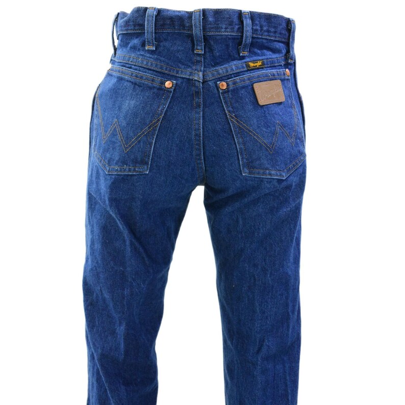 Vintage 90s Wrangler Medium Wash Jeans Womens 2 High Waist Straight Leg XS 34L image 5