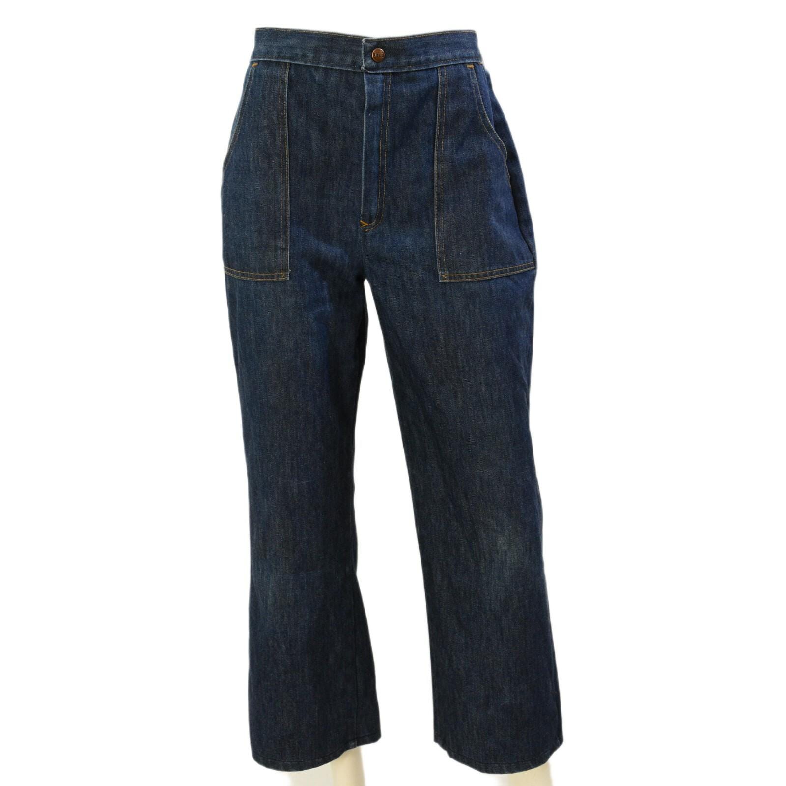 Reclaimed Vintage Women's Black Bell Bottom Zipper Fly Denim