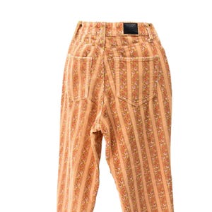 BDG Urban Outfitters Floral Corduroy Mom Jeans Womens 24 Boho Hippie Orange Mod image 5