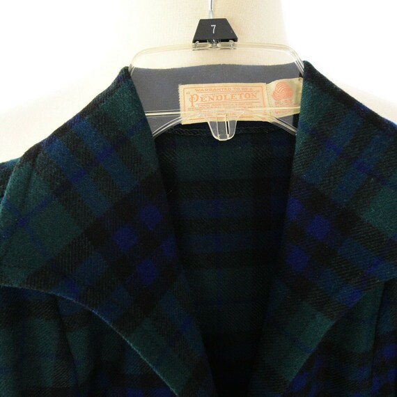 50s Vintage Pendleton Plaid Jacket Blazer Womens L - image 6