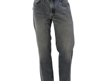 90s Vintage Levis 550 Relaxed Fit Jeans Mens 33x32 Light Wash Straight Leg USA Made Y2K Grunge Skater Denim Red Tab Loose Fit Baggy Jeans