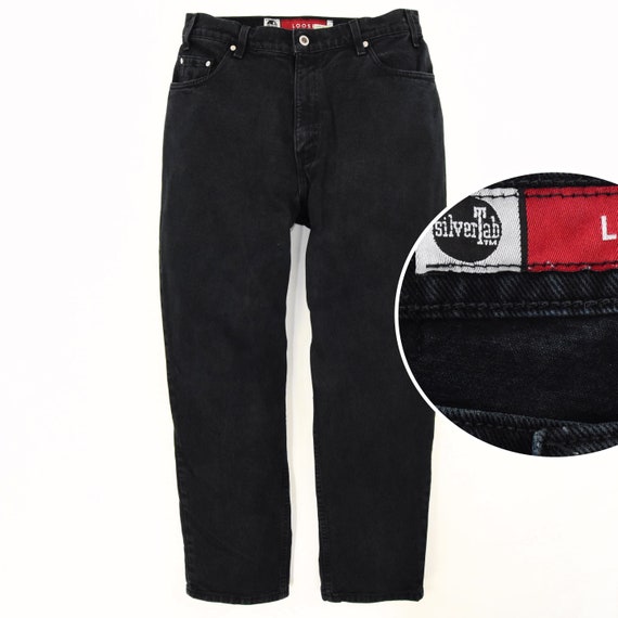 Vintage Mens Levis SilverTab Jeans Black Loose Fit