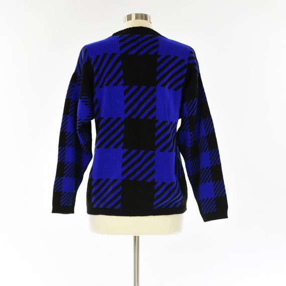90s Vintage Womens M Geometric Print Sweater Rela… - image 5