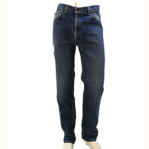 80s Vintage Levis Relaxed Fit Jeans 36x34 • Made in USA • High Rise Straight Leg • Dark Wash Denim • Western Workwear Style