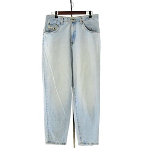 90s Vintage American Eagle Jeans Mens 34x31 Light Wash Relaxed Fit Tapered High Rise Streetwear Y2k Blue Jeans Grunge Skater Baggy Loose