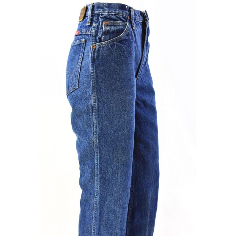 80s Vintage Wrangler Jeans Dark Wash High Waist Straight Leg Womens 6 image 5