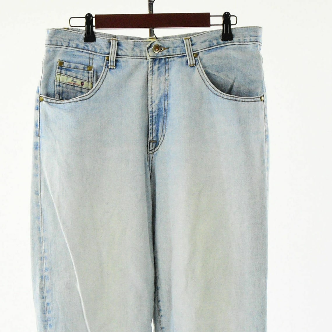 90s Vintage Mens American Eagle Light Wash Jeans Relaxed Fit Etsy