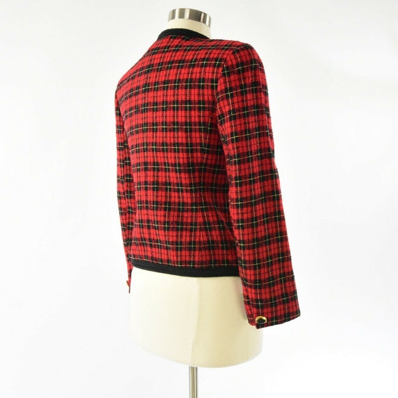 90s Vintage Pendleton Plaid Piped Blazer Womens 8… - image 5