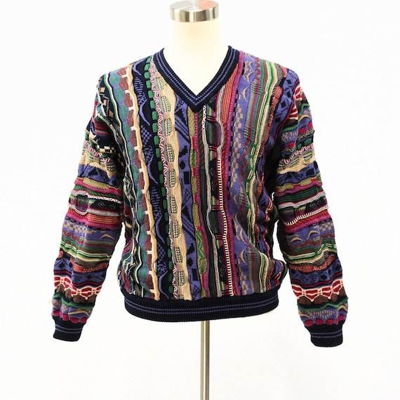 トップス 70s Nordstrom 3D Knit ! Vintage VINTAGE 90s Rainbow Textured Knit! Vintage 90s Knit, Coogi