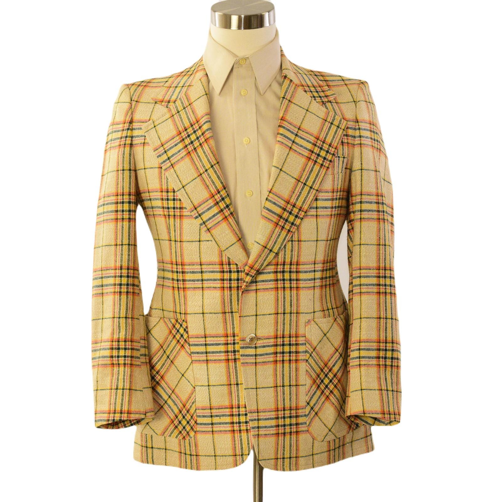 80s Plaid Jacket - Etsy