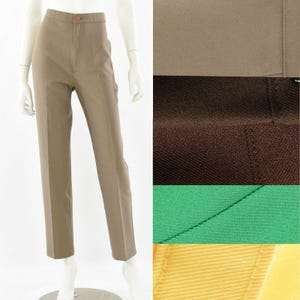 Vintage Levi&#39;s High Waisted Pants Size 2 4 8 Bright Green Yellow Brown Disco NOS