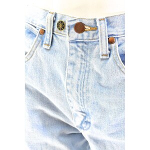 90s Womens 7 x 34 Light Wash High Waist Wrangler Jeans Straight Leg image 2