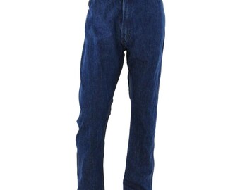 Vintage Mens Wrangler Jeans Size 40x32 Dark Wash Straight Leg Western USA Made