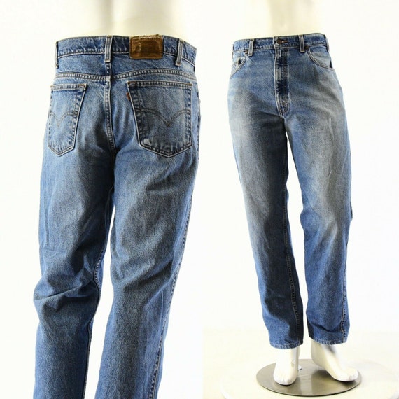 90s Vintage Levis 540 36x32 Stone Washed Jeans Ma… - image 1