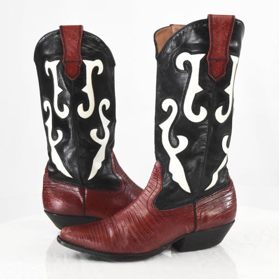 90's Vintage Women's 7.5 Rockabilly Cowboy Boots +
