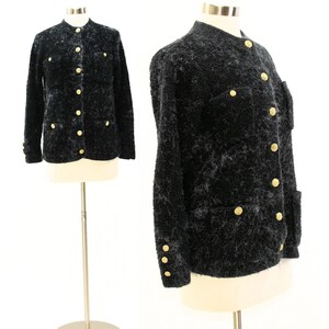 90s Vintage Womens S Hairy Cardigan Sweater Rochelle California Designer Sweater