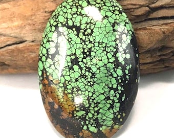 30x48mm Natural Turquoise Oval Cabochon from Hubei, China