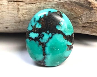 Natural Hubei Turquoise Oval Cabochons – Rich Color Gemstone (4x15x18mm)
