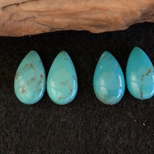 5x10x18mm Coppia Forma a goccia Cabs turchese naturale Prezzo per 6pz GBS067C