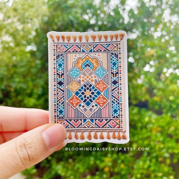 Islamic Stickers-Prayer mat sticker-muslim sticker-Islamic art sticker-Hijab Sticker-Islamic praying mat-Eid gift-Ramadan Sticker-notebook