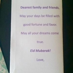 Eid Money Envelope-Eidi Envelopes-Eidee Envelopes-Eid Mubarak Money Packets-Set of 4 Eid Mubarak Envelope-Arabic calligraphy Eid Envelope image 4