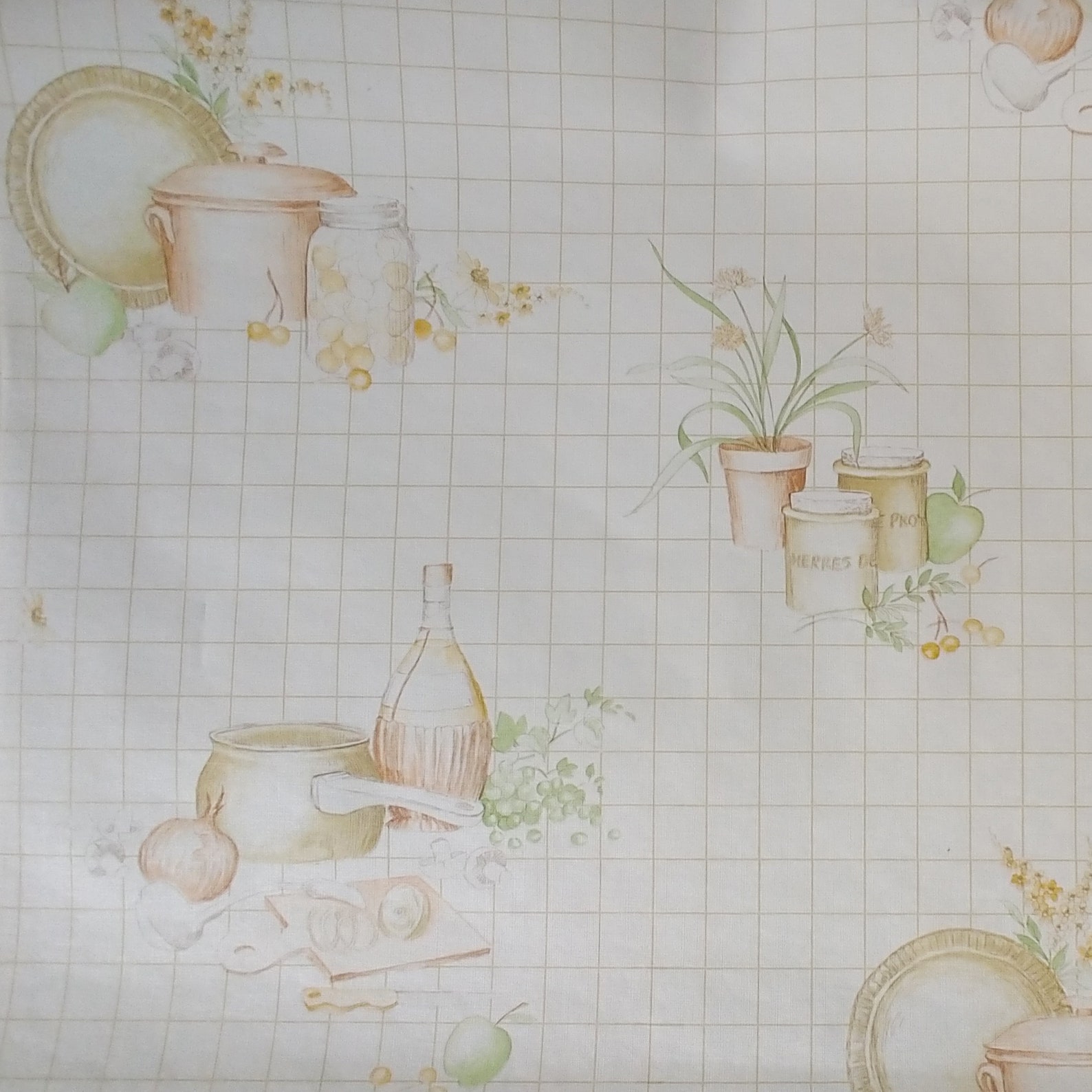 Retro 1970s Kitchen Wallpaper Sample Set Kitchen Theme Vinyl Etsy