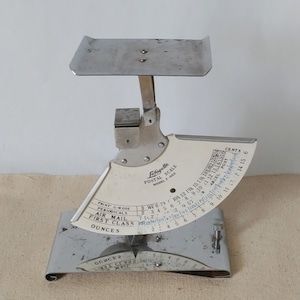 Vintage Lafayette Postal Scale Modelo F-683, escala de letras de 16 onzas