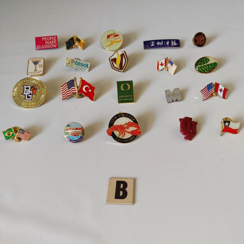 Mixed Lot of 20 Souvenir Lapel Pins Flags States Countries Etsy