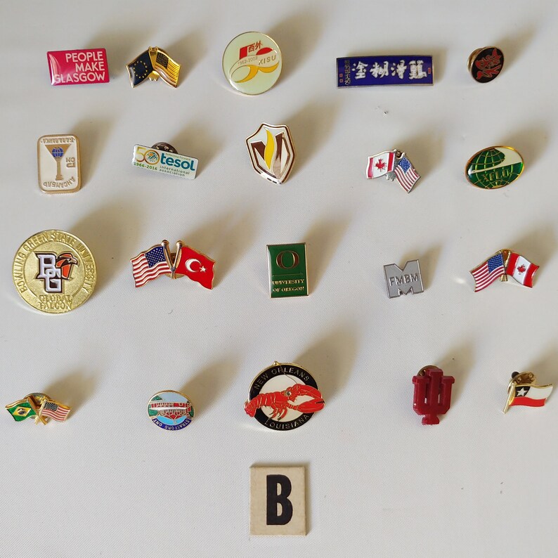 Mixed Lot of 20 Souvenir Lapel Pins Flags States Countries Etsy