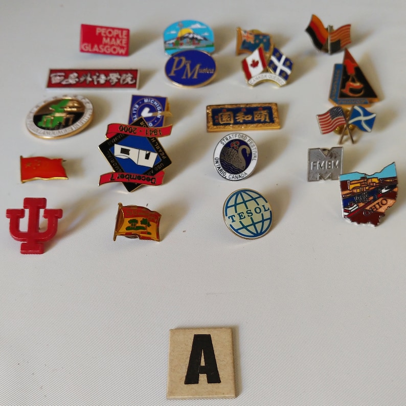 Mixed Lot of 20 Souvenir Lapel Pins Flags States Countries Etsy