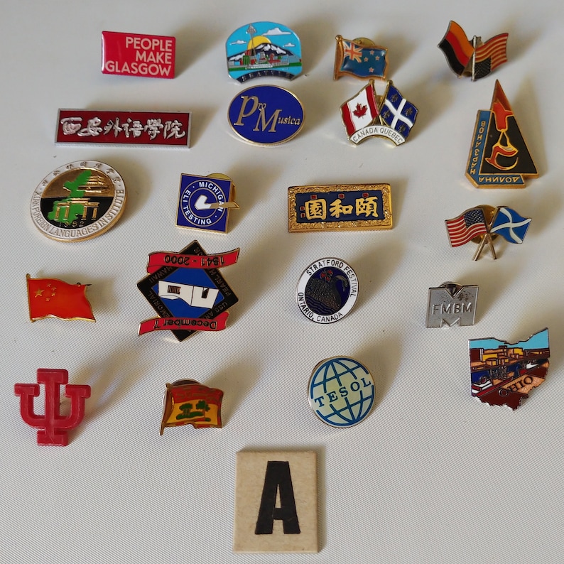 Mixed Lot of 20 Souvenir Lapel Pins Flags States Countries Etsy