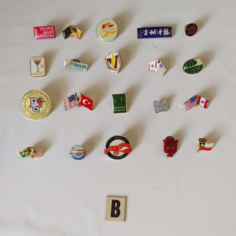 Mixed Lot of 20 Souvenir Lapel Pins Flags States Countries Etsy